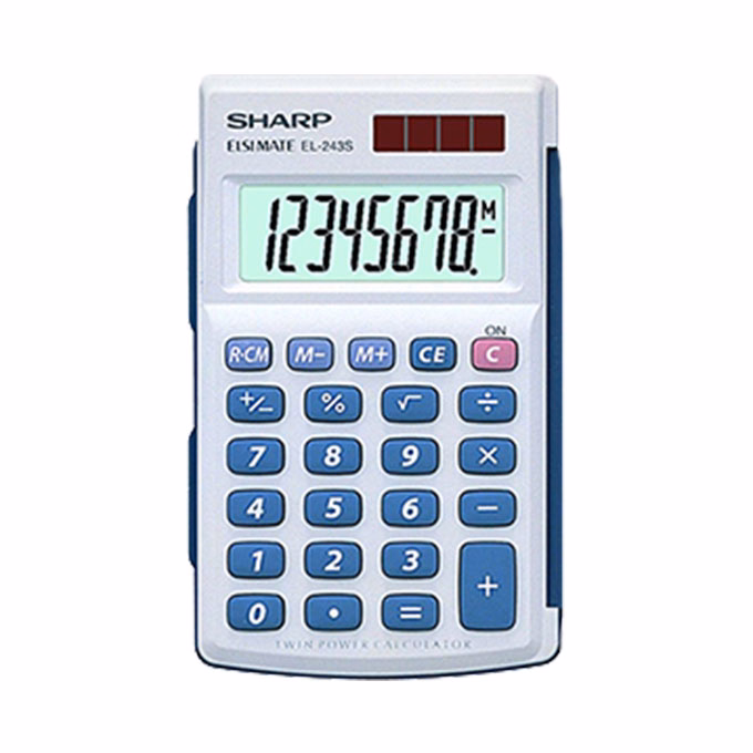 Számológép zseb SHARP EL-243S 8 digit