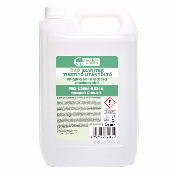 Szaniter tisztító utántöltő DYMOL Nature Green Öko 5L