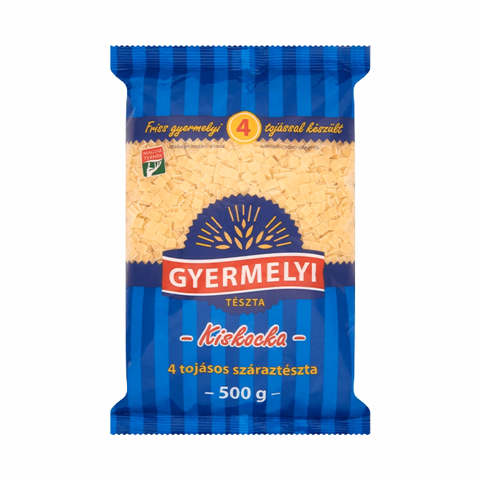 Száraztészta kiskocka GYERMELYI 4 tojásos 500 g