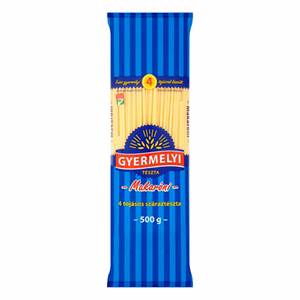 Száraztészta makaróni GYERMELYI 4 tojásos 500 g