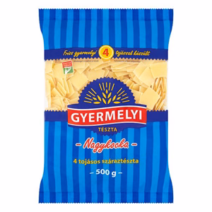Száraztészta nagykocka GYERMELYI 4 tojásos 500 g