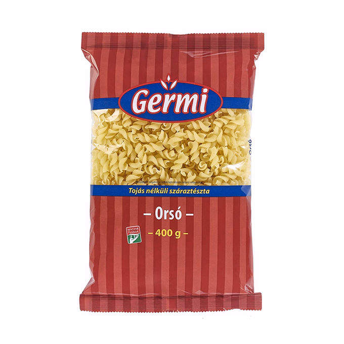Száraztészta orsó GYERMELYI Germi tojás nélküli 400 g