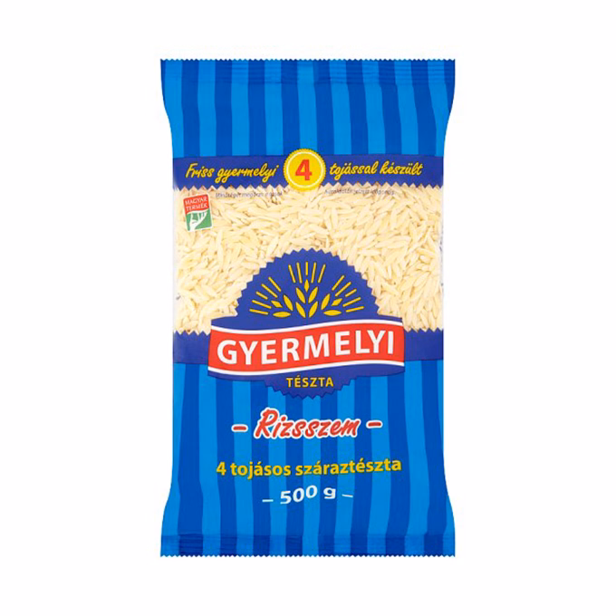 Száraztészta rizsszem GYERMELYI 4 tojásos 500 g
