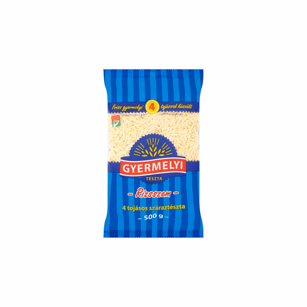 Száraztészta rizsszem GYERMELYI 4 tojásos 500 g