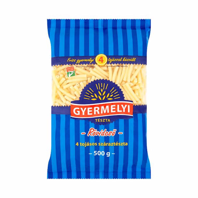 Száraztészta rövidcső GYERMELYI 4 tojásos 500 g