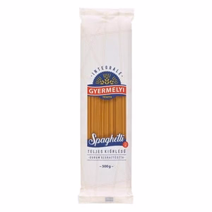 Száraztészta spagetti GYERMELYI teljes kiőrlésű durum 500 g