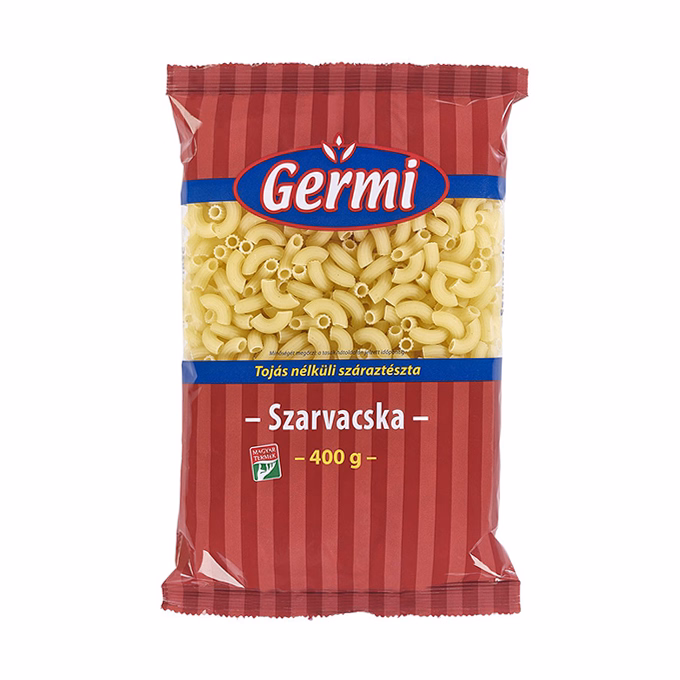 Száraztészta szarvacska GYERMELYI Germi tojás nélküli 400 g