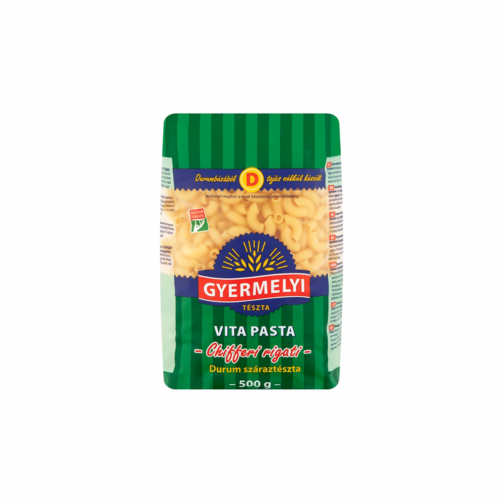 Száraztészta szarvacska GYERMELYI Vita Pasta durum 500 g