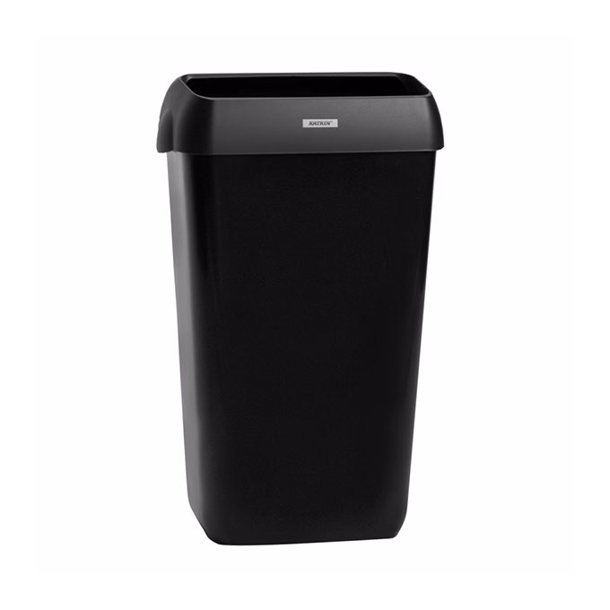 Szemetes fedeles KATRIN 25L műanyag fekete
