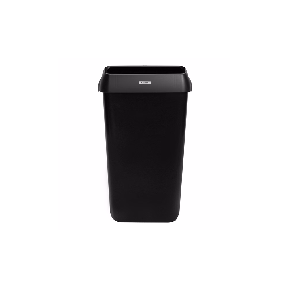 Szemetes fedeles KATRIN 25L műanyag fekete