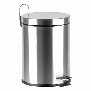 Szemetes pedálos kivehető műanyag vödörrel fém 5l