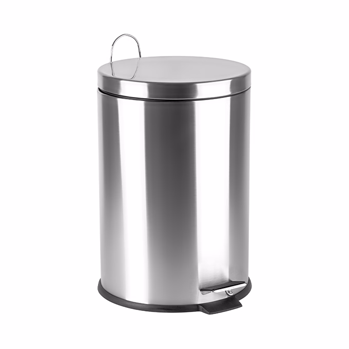 Szemetes pedálos kivehető műanyag vödörrel fém 5l