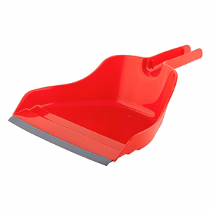 Szemeteslapát BONUS Handrix HACCP gumiéllel piros