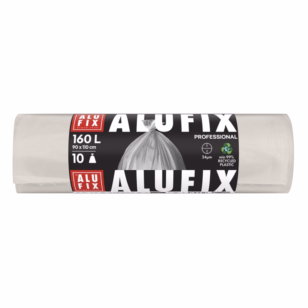 Szemeteszsák ALUFIX 160L átlátszó LDPE 90x110 cm 10 darabos