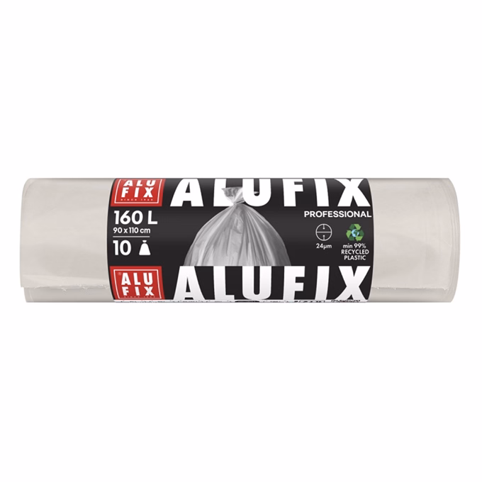 Szemeteszsák ALUFIX 160L átlátszó LDPE 90x110 cm 10 darabos