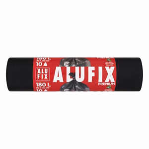 Szemeteszsák ALUFIX 180L 45 mikronos fekete 10 darabos