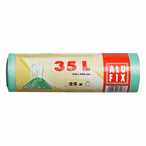 Szemeteszsák ALUFIX 35L önzáró szalaggal 25 darabos