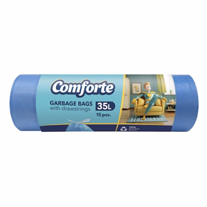 Szemeteszsák COMFORTE 35L kék zárószalagos 13 mikronos 15 darabos