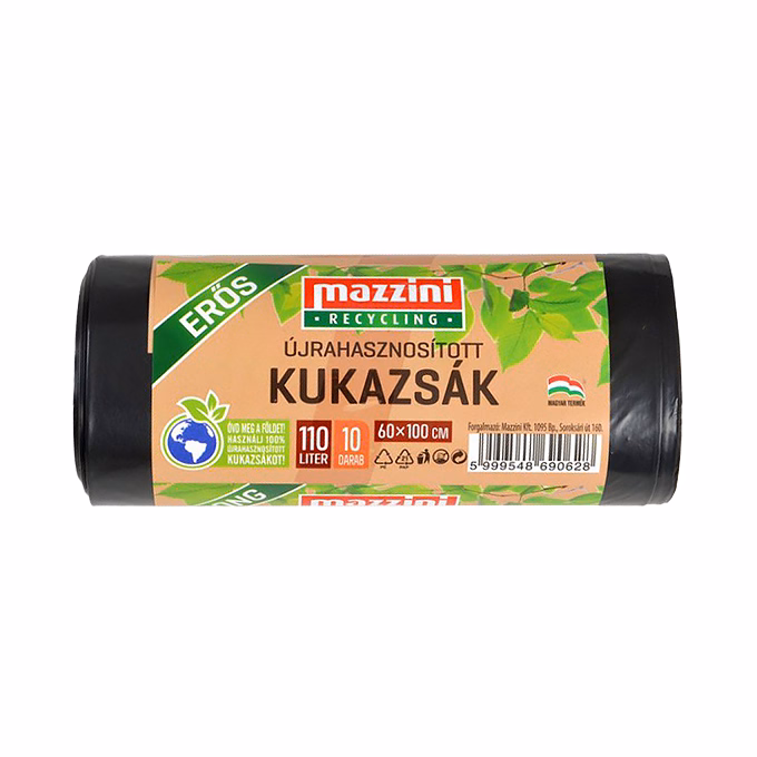Szemeteszsák MAZZINI 110L újrahasznosított erős 10 darabos