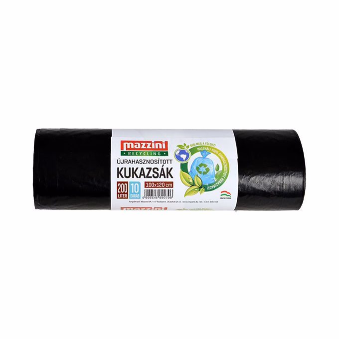 Szemeteszsák MAZZINI 200L újrahasznosított erős 10 darabos