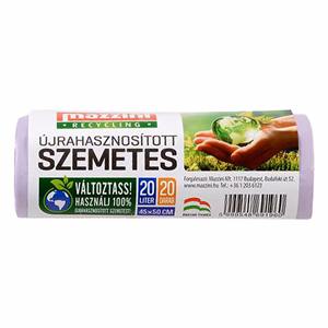 Szemeteszsák MAZZINI 20L újrahasznosított 20 darabos