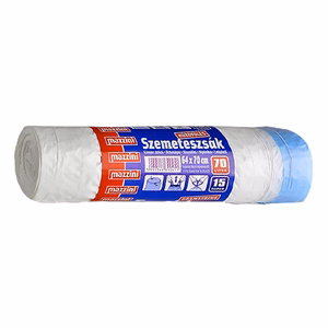 Szemeteszsák MAZZINI 70L húzófüles 15 darabos