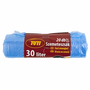 Szemeteszsák TUTI 30L köthető füles 20 darabos Szemeteszsák TUTI 30L köthető füles 20 darabos