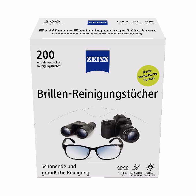 Szemüvegtörlő kendő ZEISS nedves 200 darabos