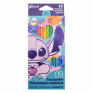 Színes ceruza COOLPACK Lilo és Stitch háromszögletű  12 darabos pasztell dobozos