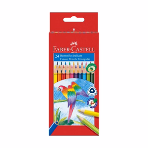 Színes ceruza FABER-CASTELL 1165 Papagáj háromszögletű 24 darabos