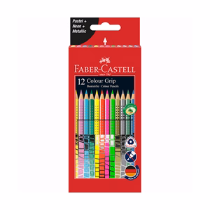 Színes ceruza FABER-CASTELL 2015 Colour Grip háromszögletű 12 darabos