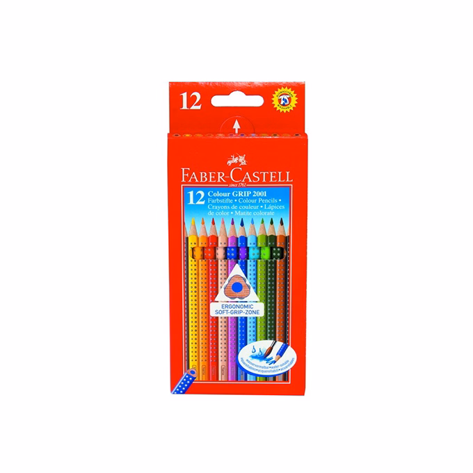 Színes ceruza FABER-CASTELL Grip háromszögletű 12 darabos