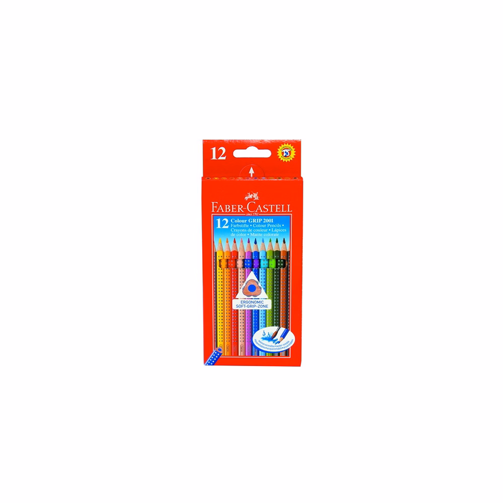 Színes ceruza FABER-CASTELL Grip háromszögletű 12 darabos