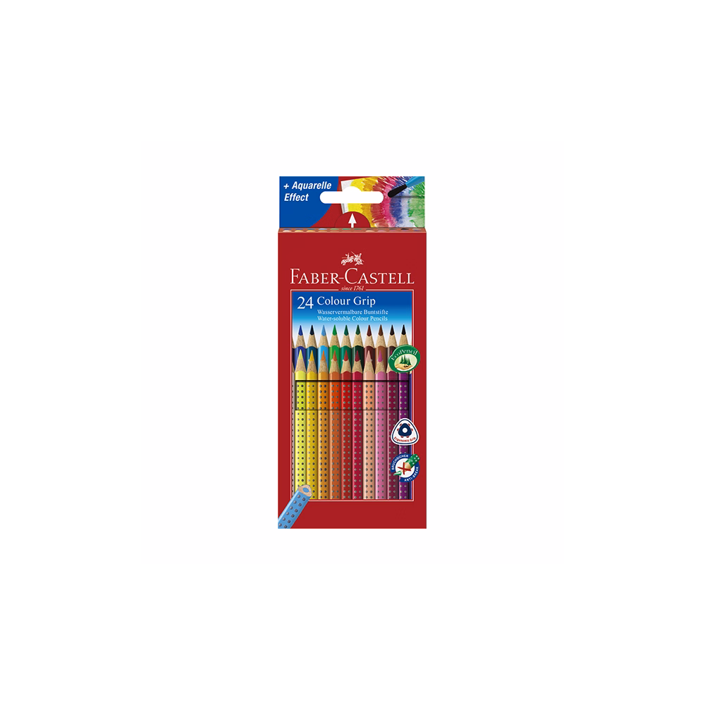 Színes ceruza FABER-CASTELL Grip háromszögletű 24 darabos