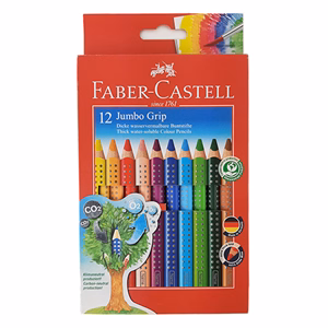 Színes ceruza FABER-CASTELL Jumbo Grip háromszögletű 12 darabos