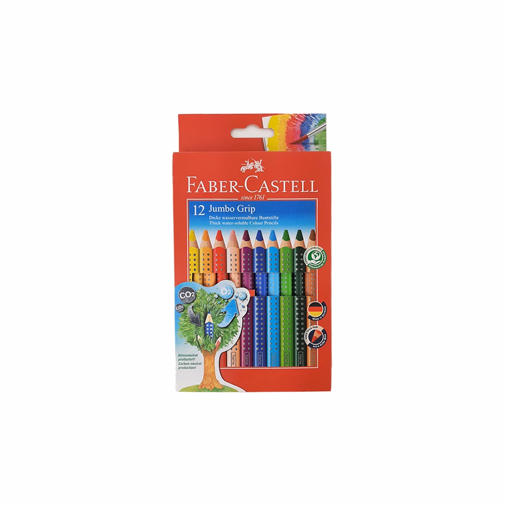 Színes ceruza FABER-CASTELL Jumbo Grip háromszögletű 12 darabos