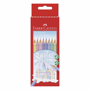 Színes ceruza FABER-CASTELL Pasztell hatszögletű 10 darabos Színes ceruza FABER-CASTELL Pasztell hatszögletű 10 darabos