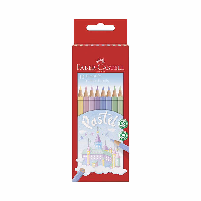 Színes ceruza FABER-CASTELL Pasztell hatszögletű 10 darabos Színes ceruza FABER-CASTELL Pasztell hatszögletű 10 darabos