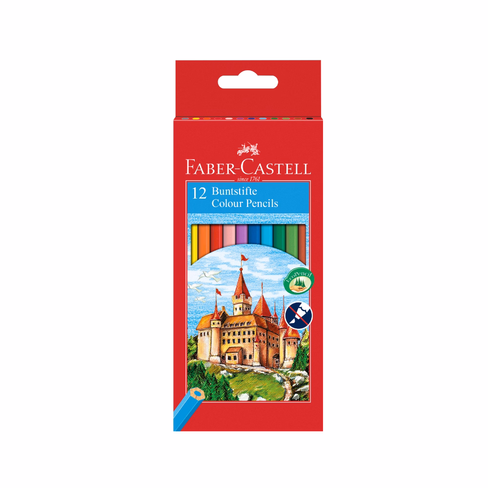 Színes ceruza FABER-CASTELL hatszögletű 12 darabos