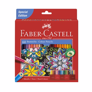 Színes ceruza FABER-CASTELL hatszögletű 60 darabos