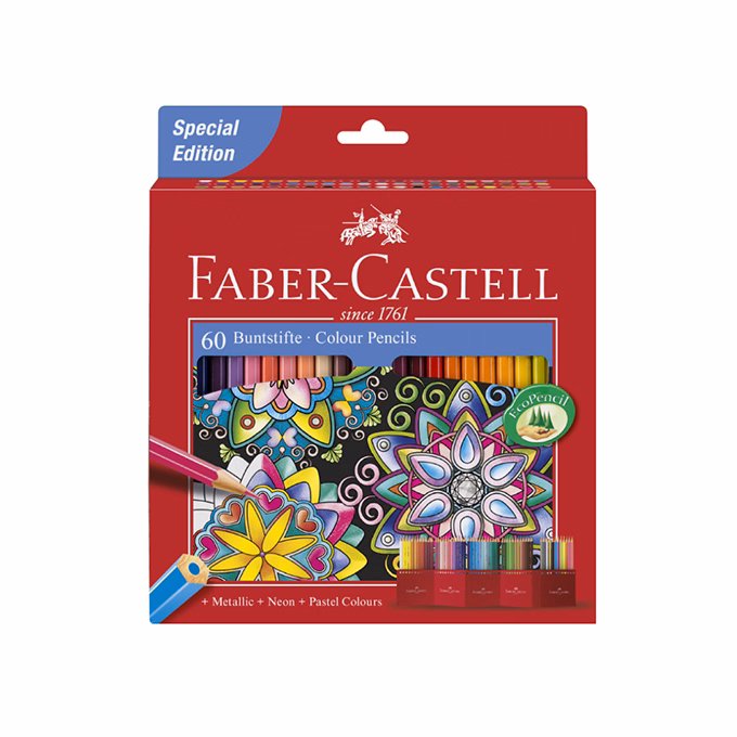 Színes ceruza FABER-CASTELL hatszögletű 60 darabos