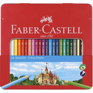 Színes ceruza FABER-CASTELL hatszögletű fémdobozos 24 darabos Színes ceruza FABER-CASTELL hatszögletű fémdobozos 24 darabos