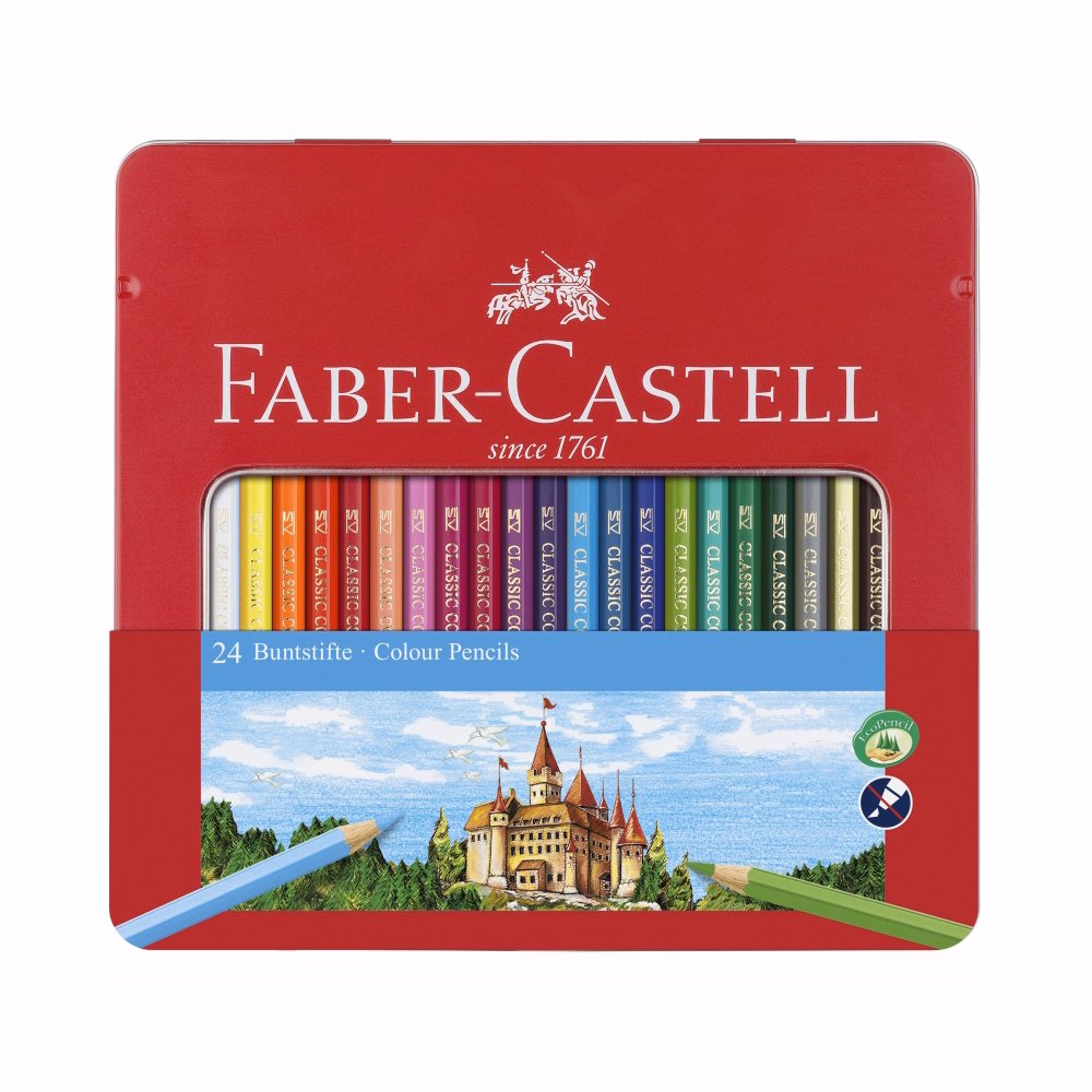 Színes ceruza FABER-CASTELL hatszögletű fémdobozos 24 darabos Színes ceruza FABER-CASTELL hatszögletű fémdobozos 24 darabos