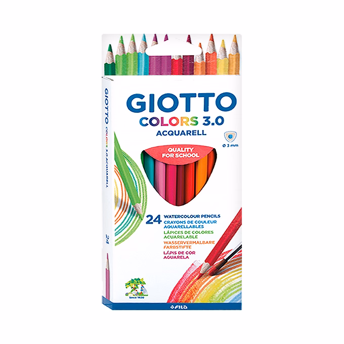 Színes ceruza GIOTTO Colors 3.0 aquarell  háromszögletű 24 darabos