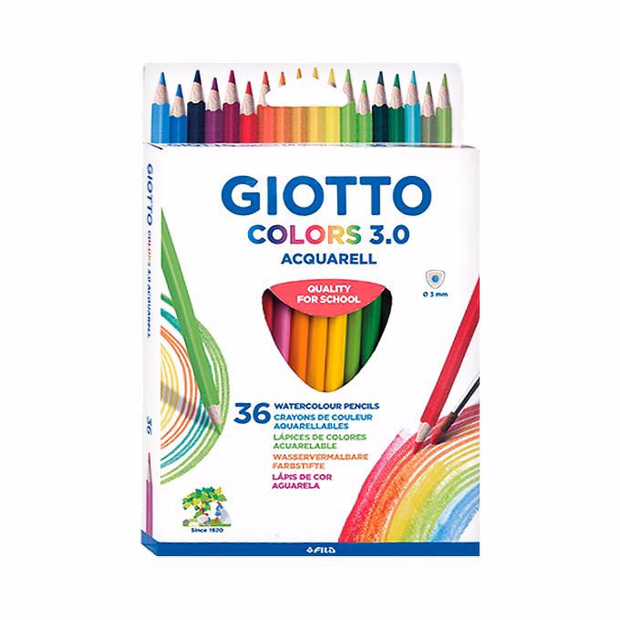Színes ceruza GIOTTO Colors 3.0 aquarell  háromszögletű 36 darabos