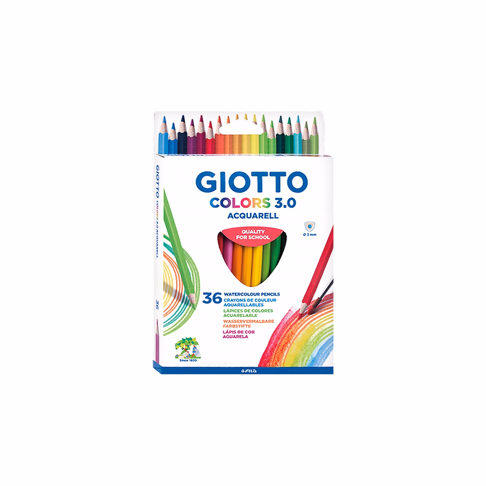 Színes ceruza GIOTTO Colors 3.0 aquarell  háromszögletű 36 darabos
