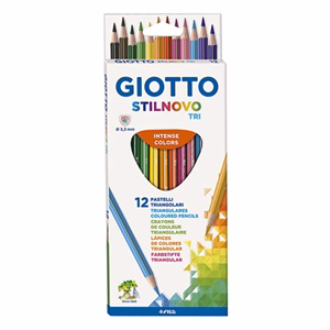 Színes ceruza GIOTTO Stilnovo háromszögletű 12 darabos