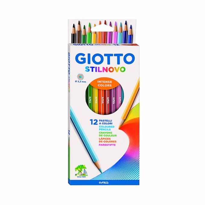 Színes ceruza GIOTTO Stilnovo hatszögletű 12 darabos