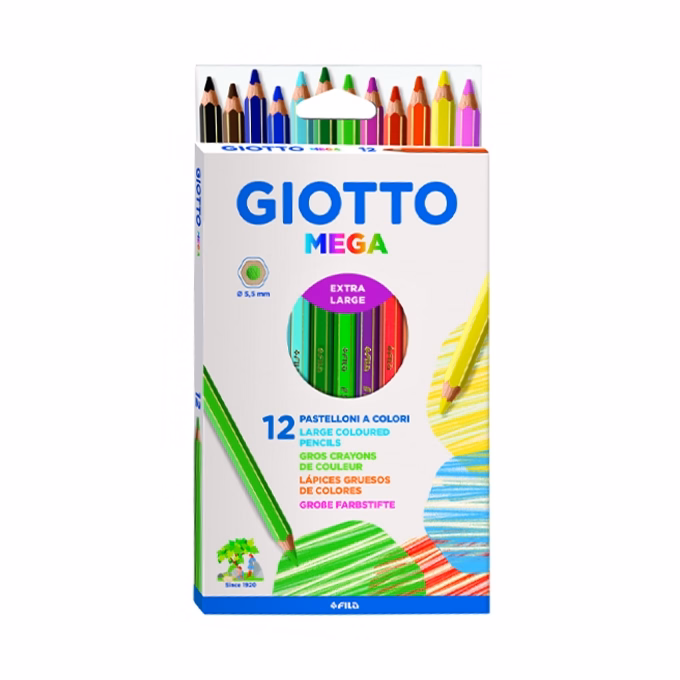 Színes ceruza GIOTTO mega jumbo 12 darabos