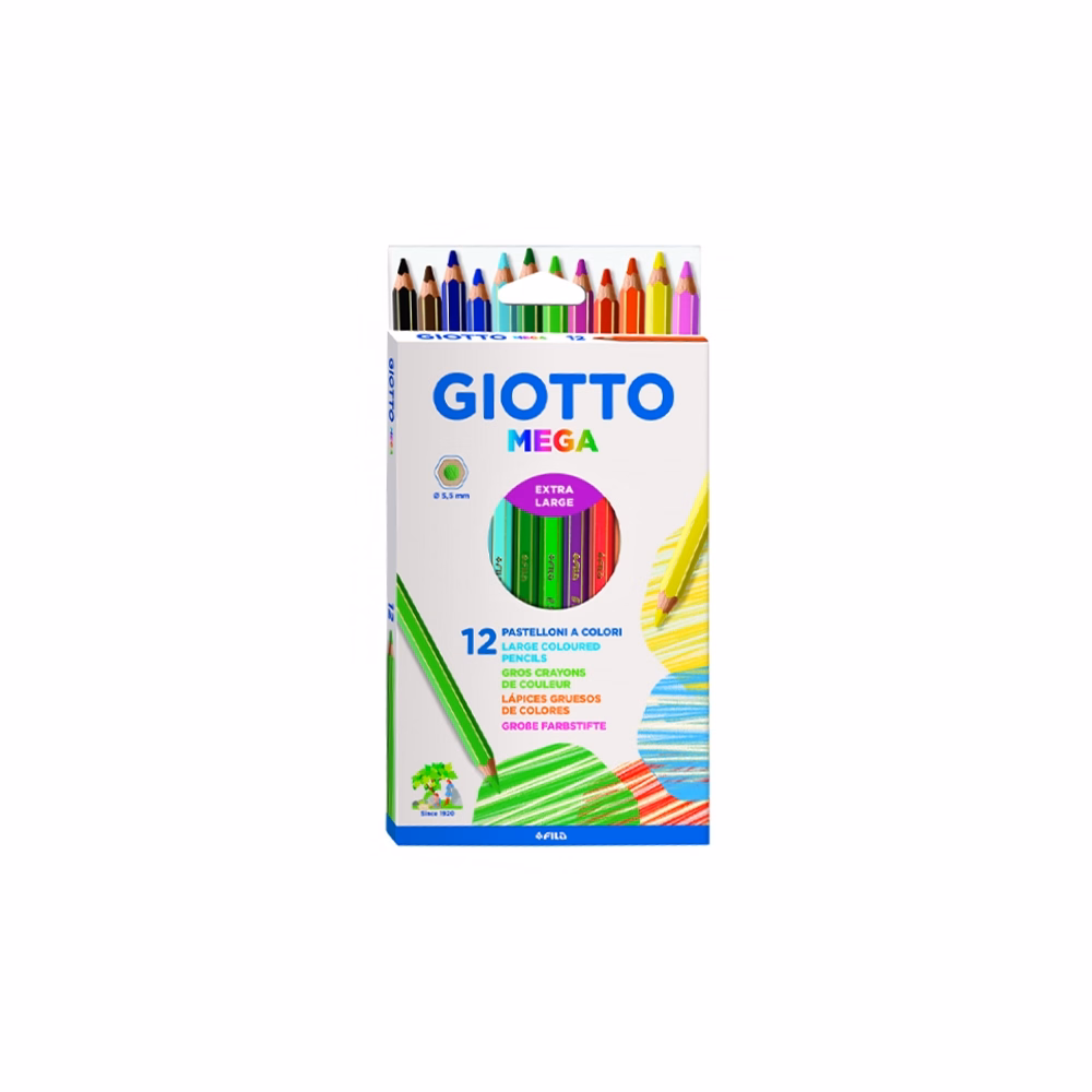 Színes ceruza GIOTTO mega jumbo 12 darabos